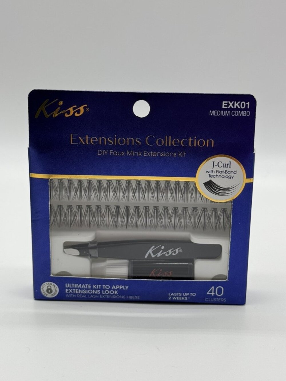 Kiss Extensions Collection 40 Clusters J Curl Medium Combo Extension Kit New